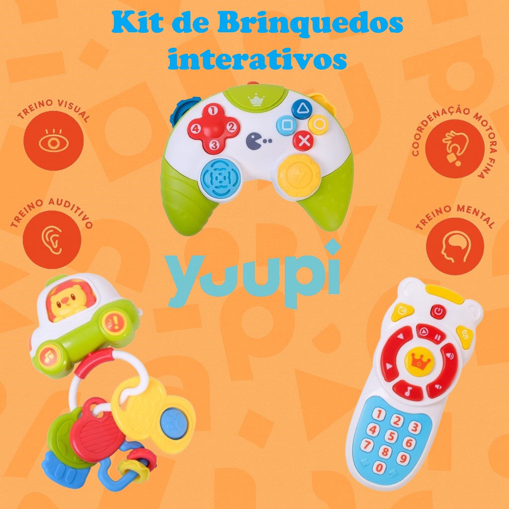Kit com Brinquedos e Mordedores Yuupi