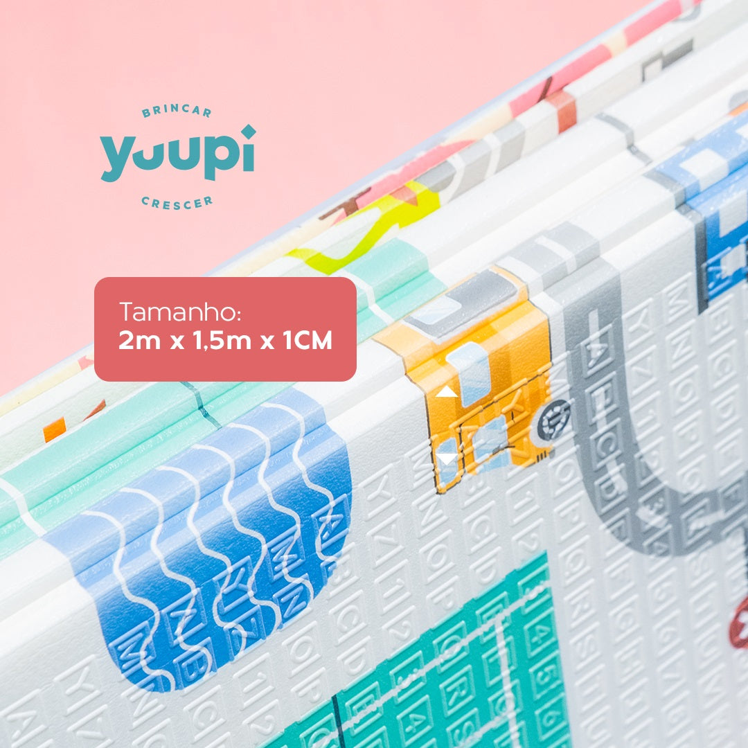Tapete Infantil Macio Portátil Dupla Face 1cm Yuupi