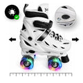 Patins Clássicos Quad Ajustável Branco M 34-37 Yuupi