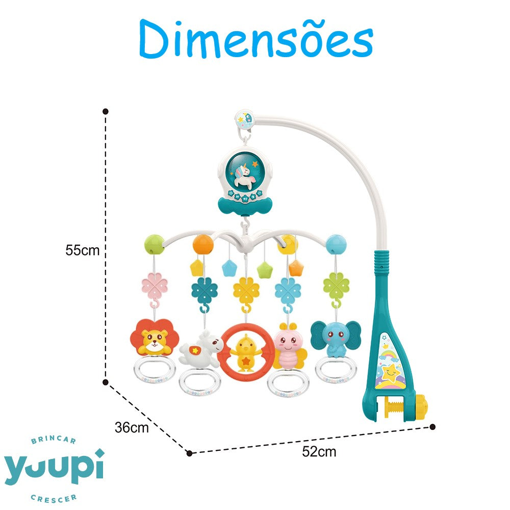 Móbile Musical Infantil Azul Yuupi