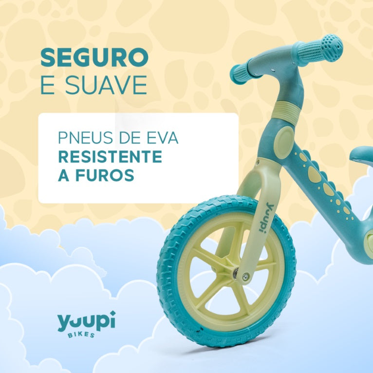 Bicicleta De Equilíbrio Sem Pedal Dino Verde Yuupi