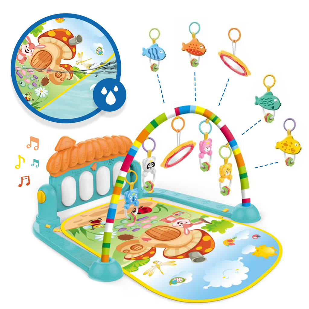 Tapete De Atividades Musical com Piano Floresta para Bebês Yuupi