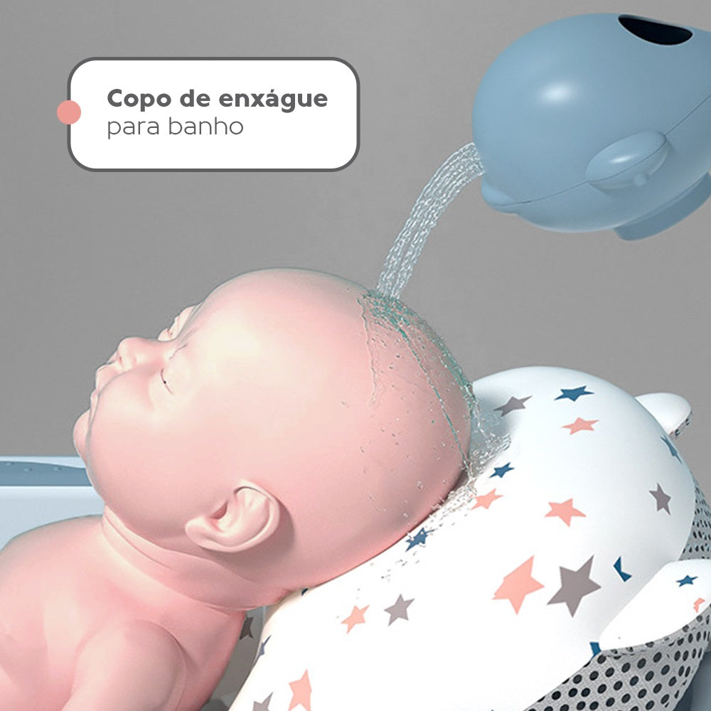 Banheira Dobrável Compacta Com Termômetro Cinza Yuupi