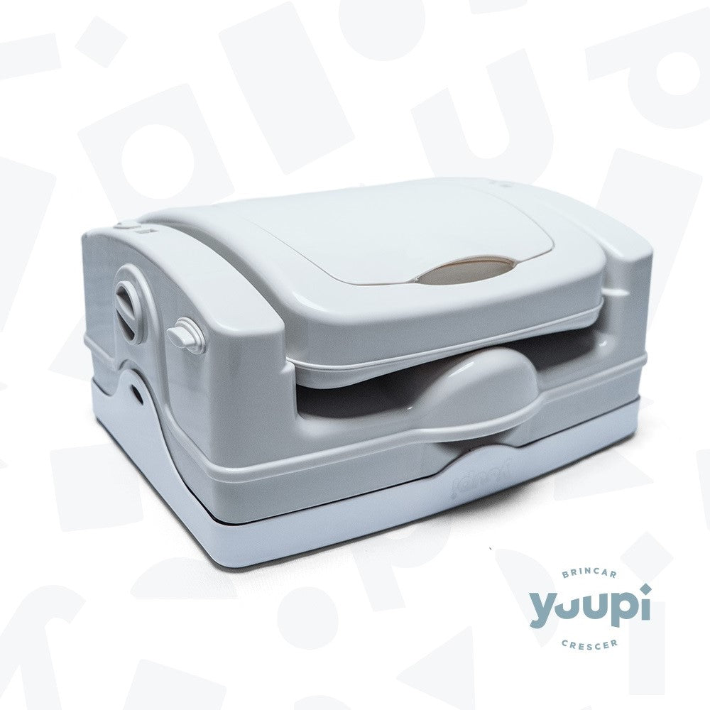 Cadeira De Alimentação Portátil Cinza e Branca Yuupi