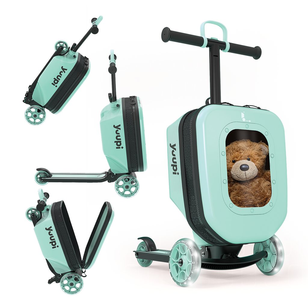 Patinete e Mochila Infantil 2 em 1 Verde Yuupi