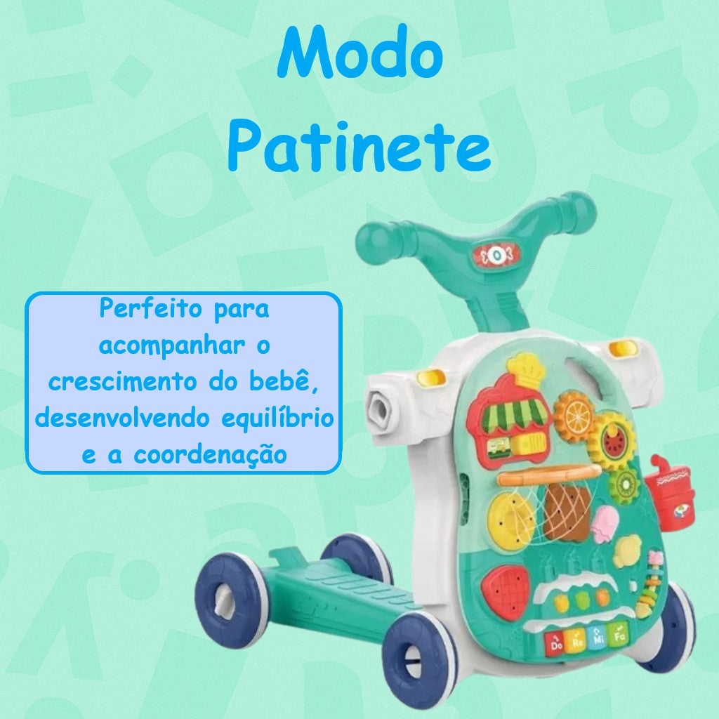 Andador Multifuncional 4 em 1 para Bebês Verde Yuupi