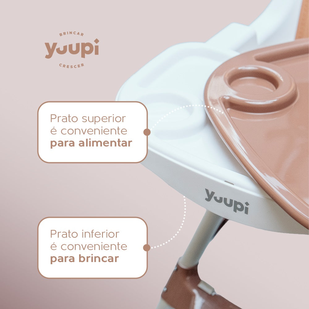 Cadeira de Alimentação para Bebês Marrom Yuupi