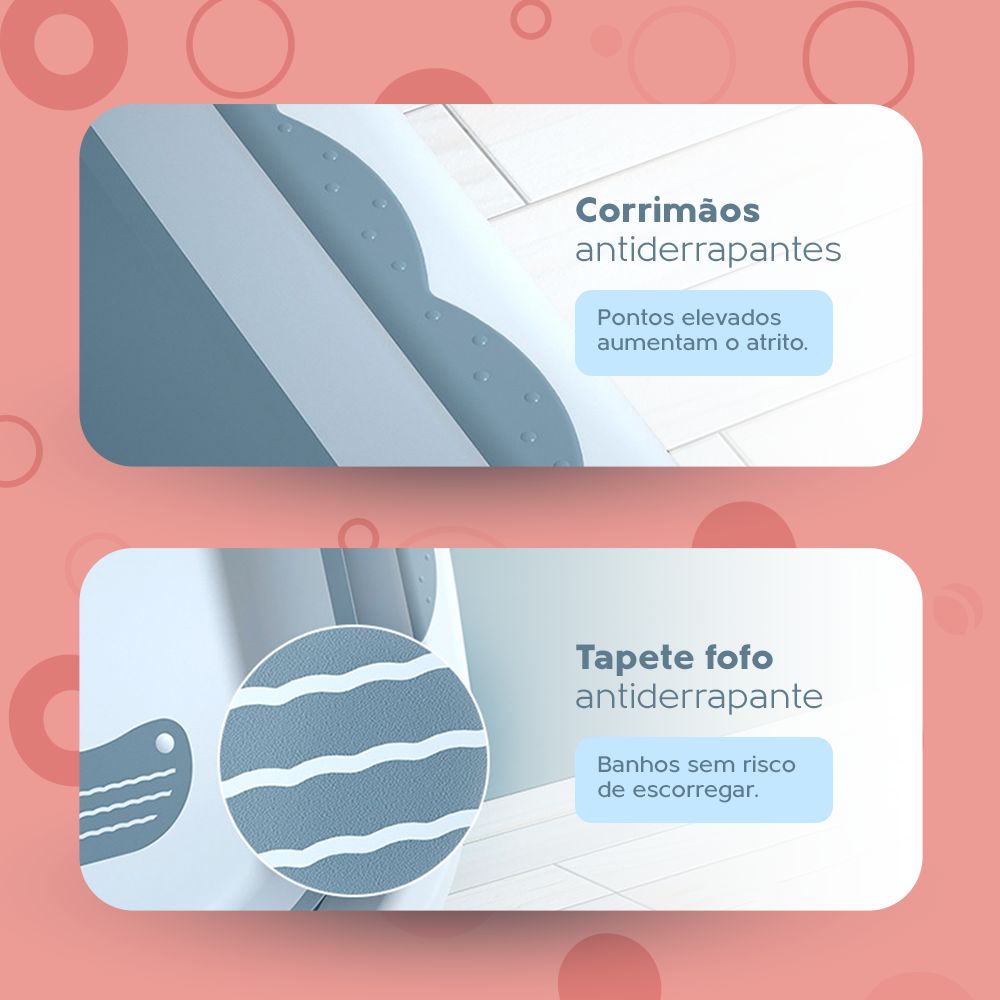 Banheira Dobrável Com Termômetro E Almofada Lilás Yuupi