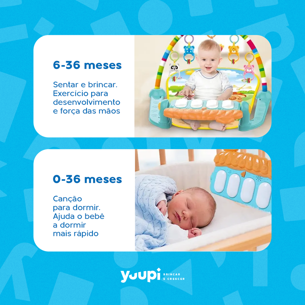 Tapete De Atividades Musical com Piano Oceano para Bebês Yuupi