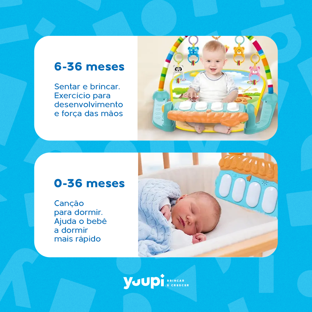 Tapete De Atividades Musical com Piano Oceano para Bebês Yuupi