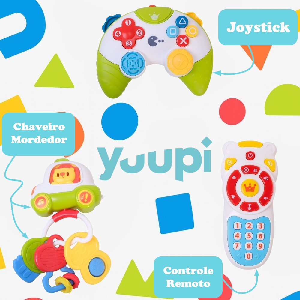 Kit com Brinquedos e Mordedores Yuupi