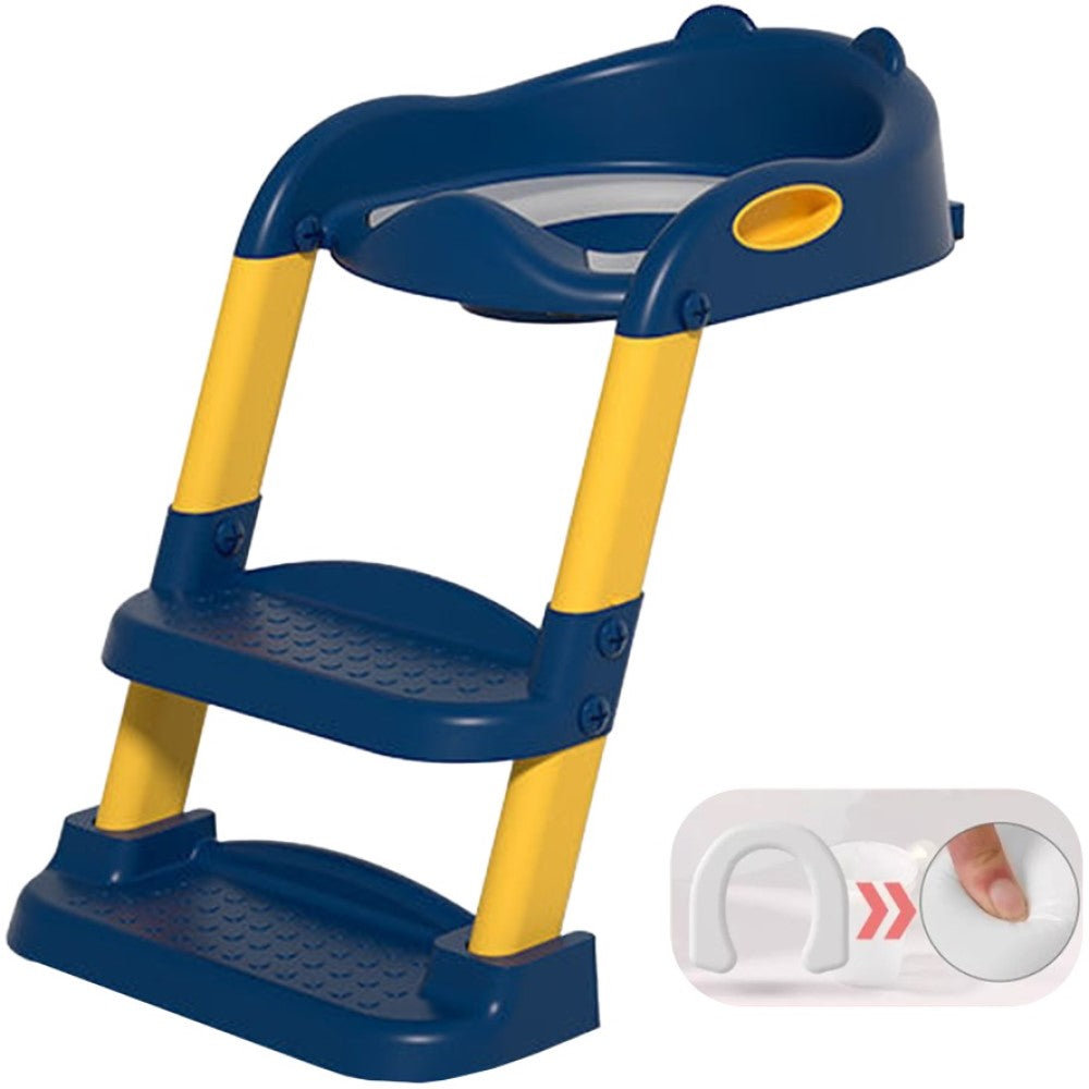 Assento Redutor Dobrável Infantil Com Escada Azul Yuupi