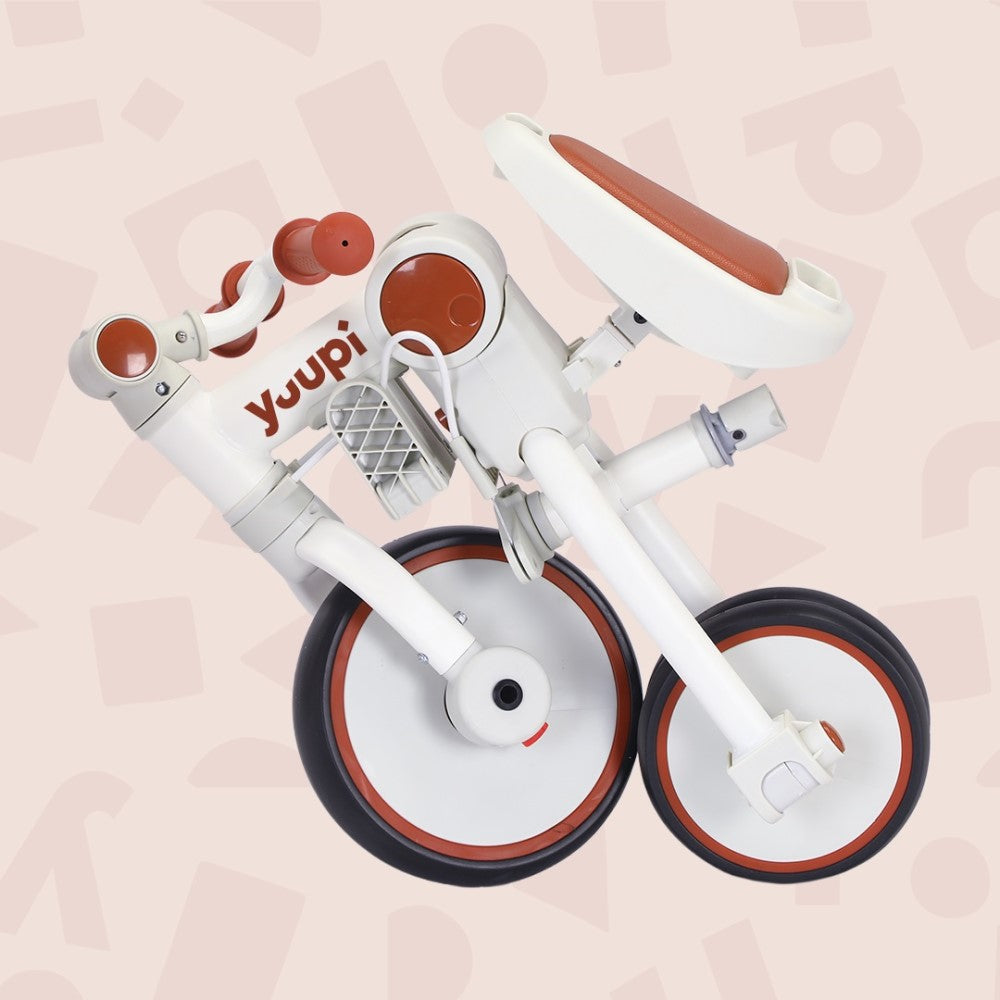 Carrinho, Triciclo, Andador e Bicicleta de Equilíbrio 4 em 1 Branco Yuupi