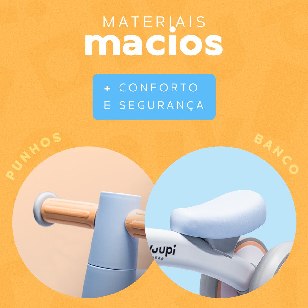 Bicicleta De Equilíbrio Infantil Sem Pedal Verde 4 Rodas Yuupi