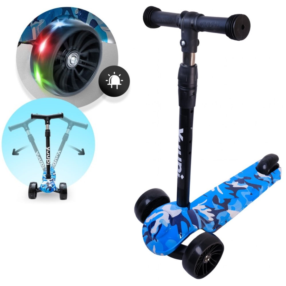 Patinete Infantil Com Rodas Flash Azul Yuupi