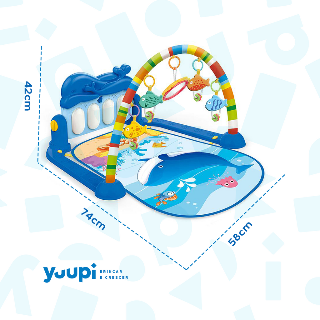 Tapete De Atividades Musical com Piano Oceano para Bebês Yuupi