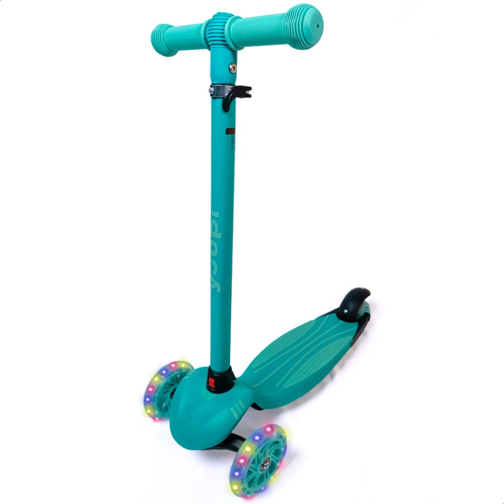 Patinete Infantil Verde Pro com LED e Guidão Ajustável Yuupi