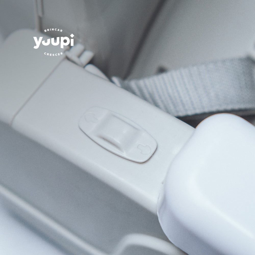 Cadeira De Alimentação Portátil Cinza e Branca Yuupi