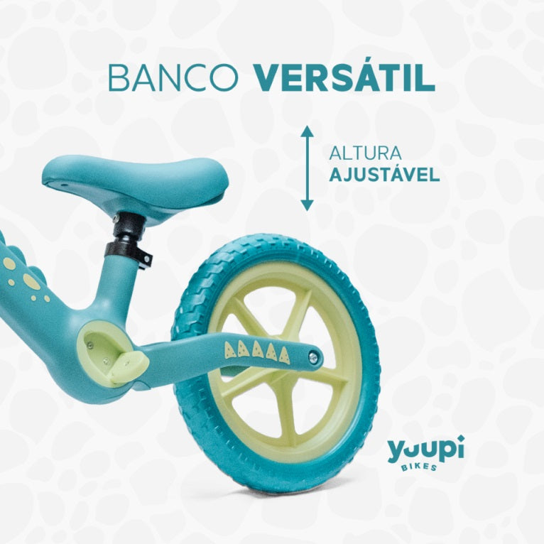 Bicicleta De Equilíbrio Sem Pedal Dino Verde Yuupi
