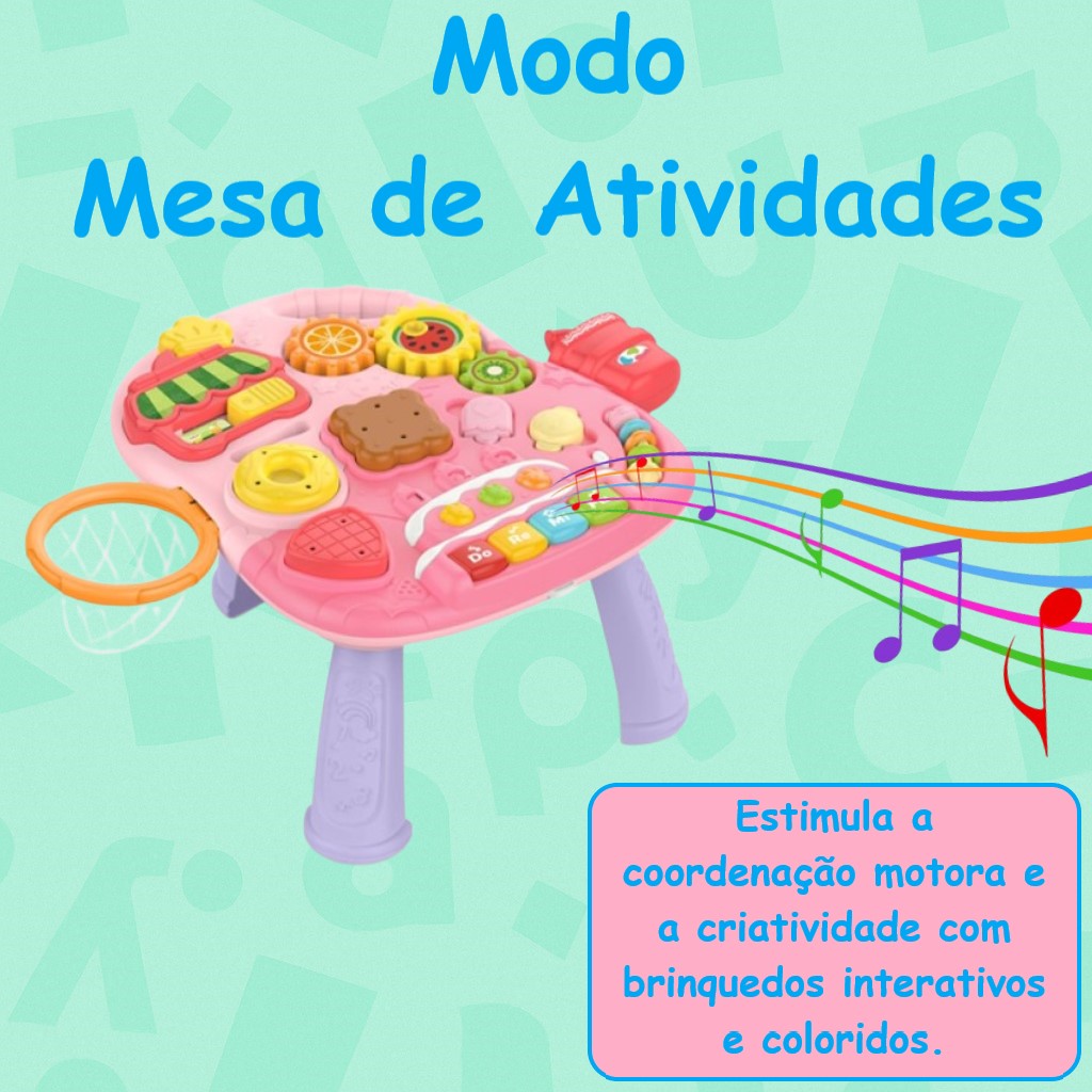 Andador Multifuncional 4 em 1 para Bebês Rosa Yuupi