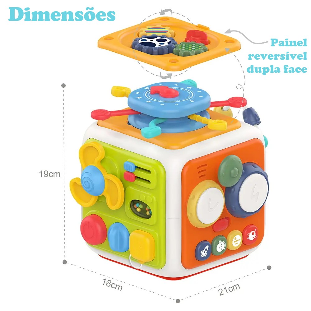 Cubo de Atividades Para Bebês 7 em 1 Yuupi